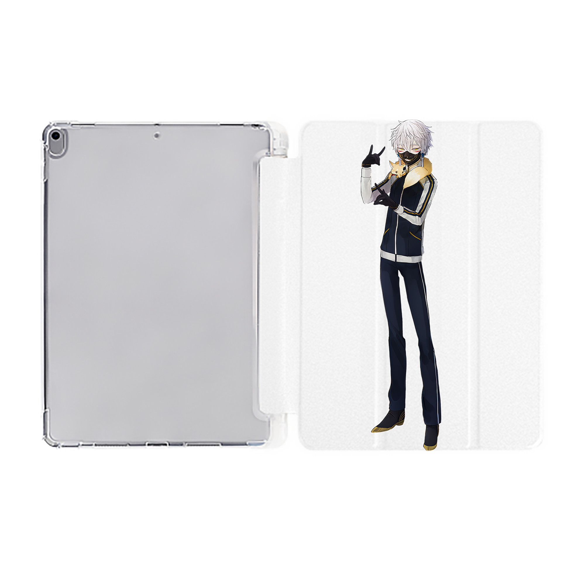 （画像用） 刀剣乱舞 Touken Ranbu IPad ケース ペン収納付き 三つ折りスタンド PUレザー×シリコン 対応機種9.5/10.5/10.9インチ